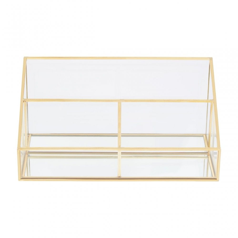 Clear Glass Makeup Organiser