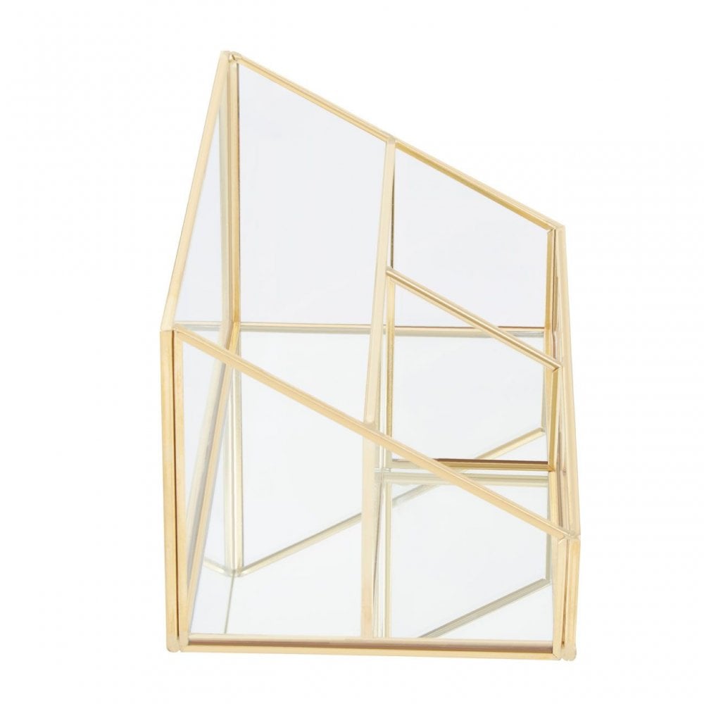 Clear Glass Makeup Organiser