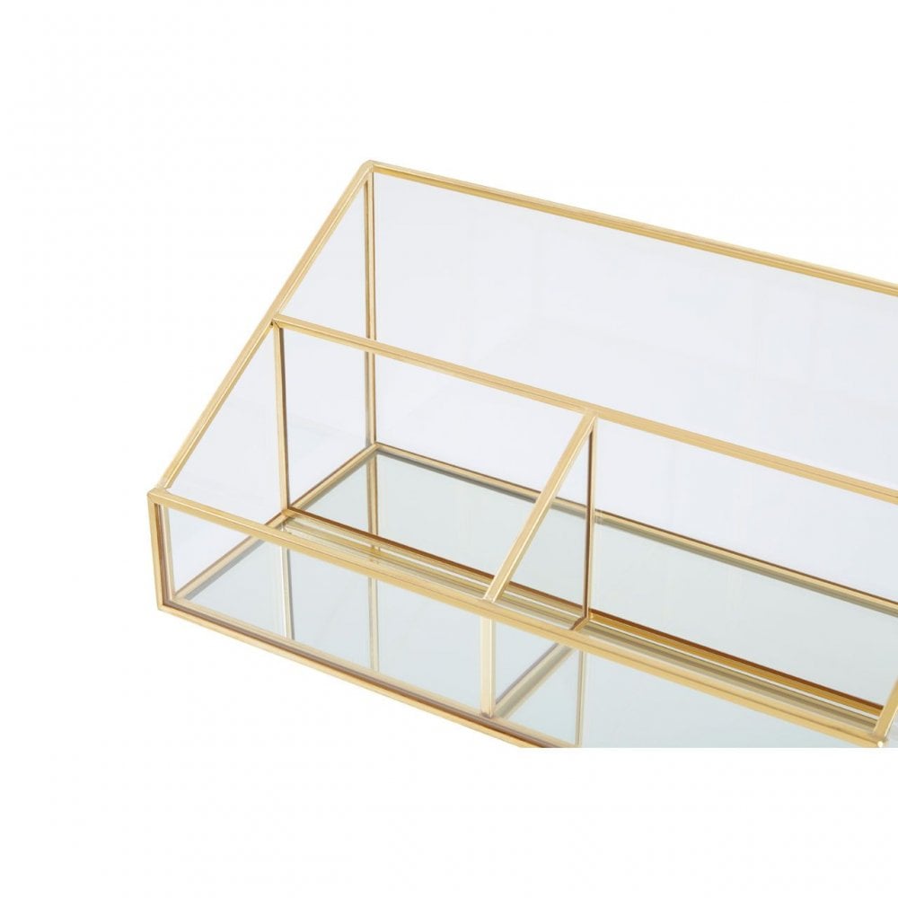 Clear Glass Makeup Organiser