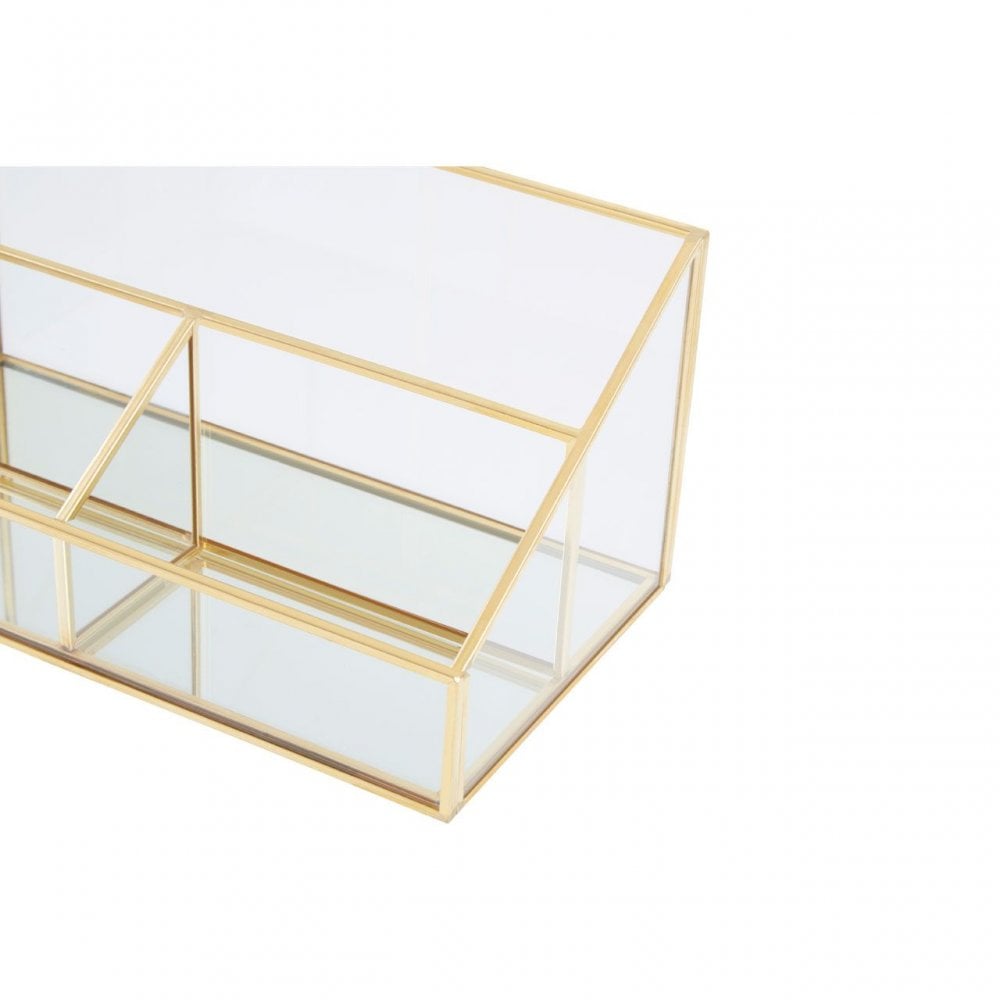 Clear Glass Makeup Organiser