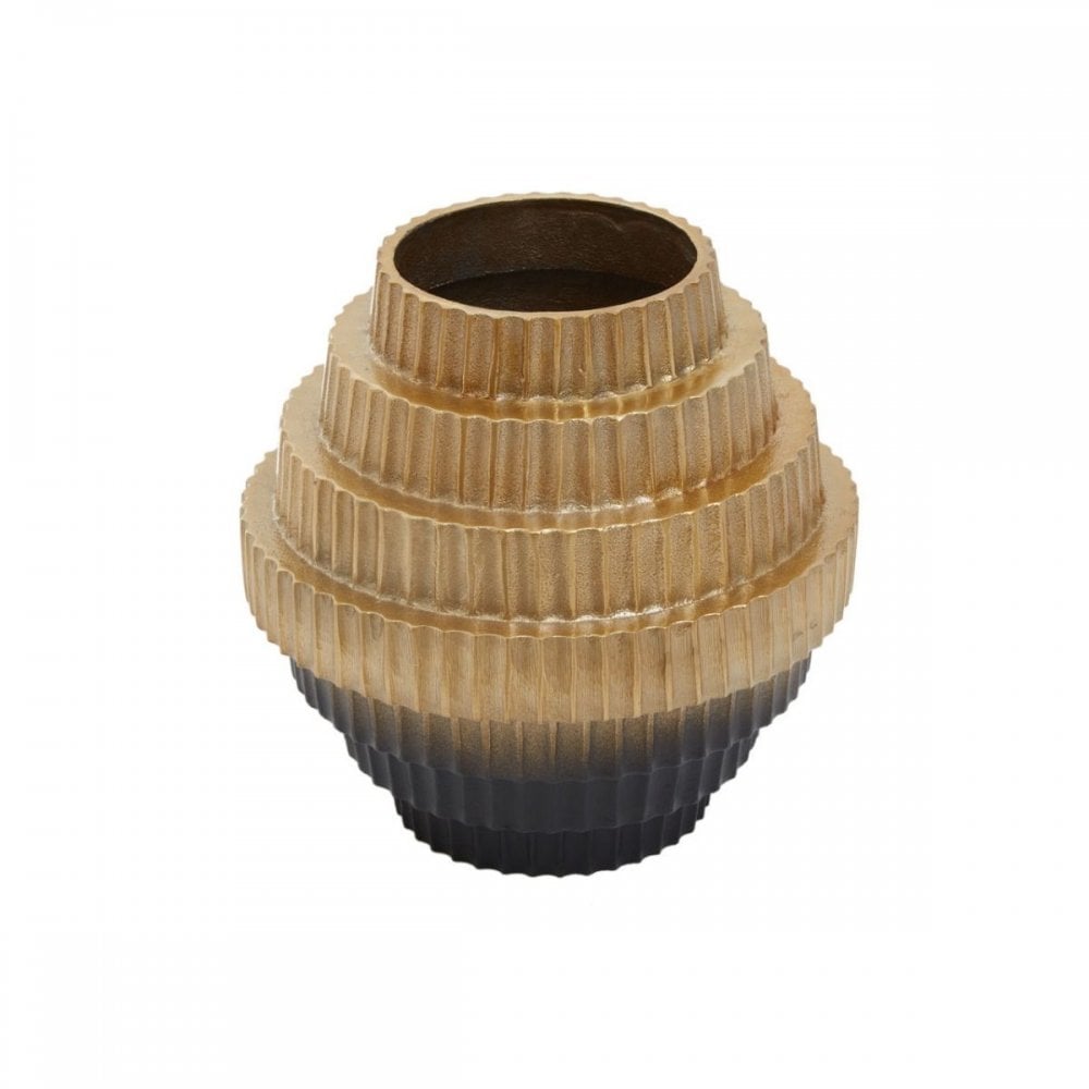 Deomali Small Ombre Gold And Black Vase