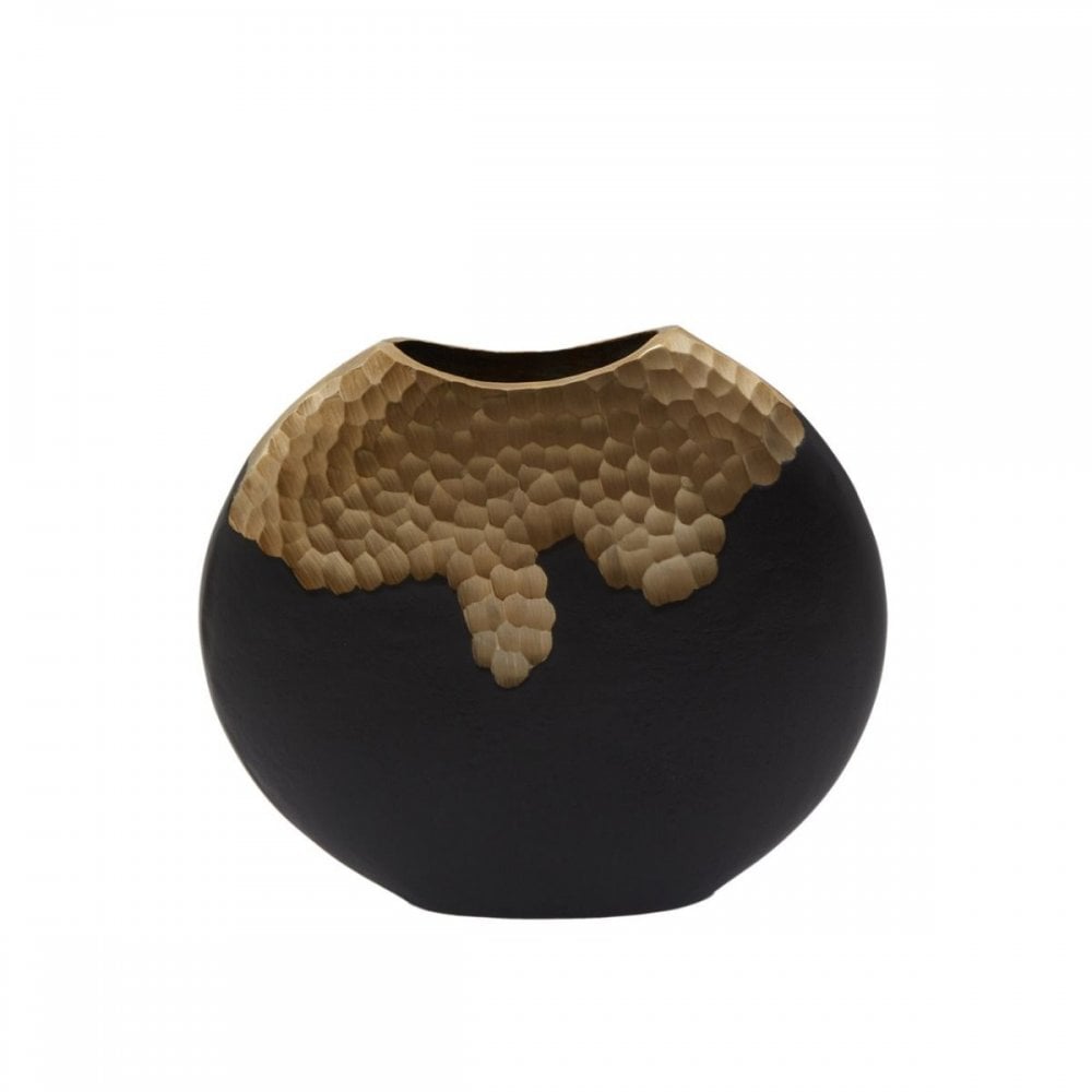 Daito Small Black Gold Round Vase