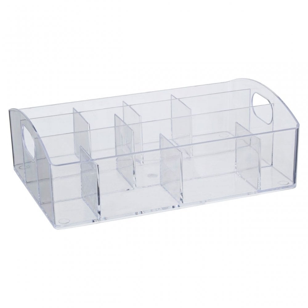 10 Compartment Clear Cosmetics Organiser