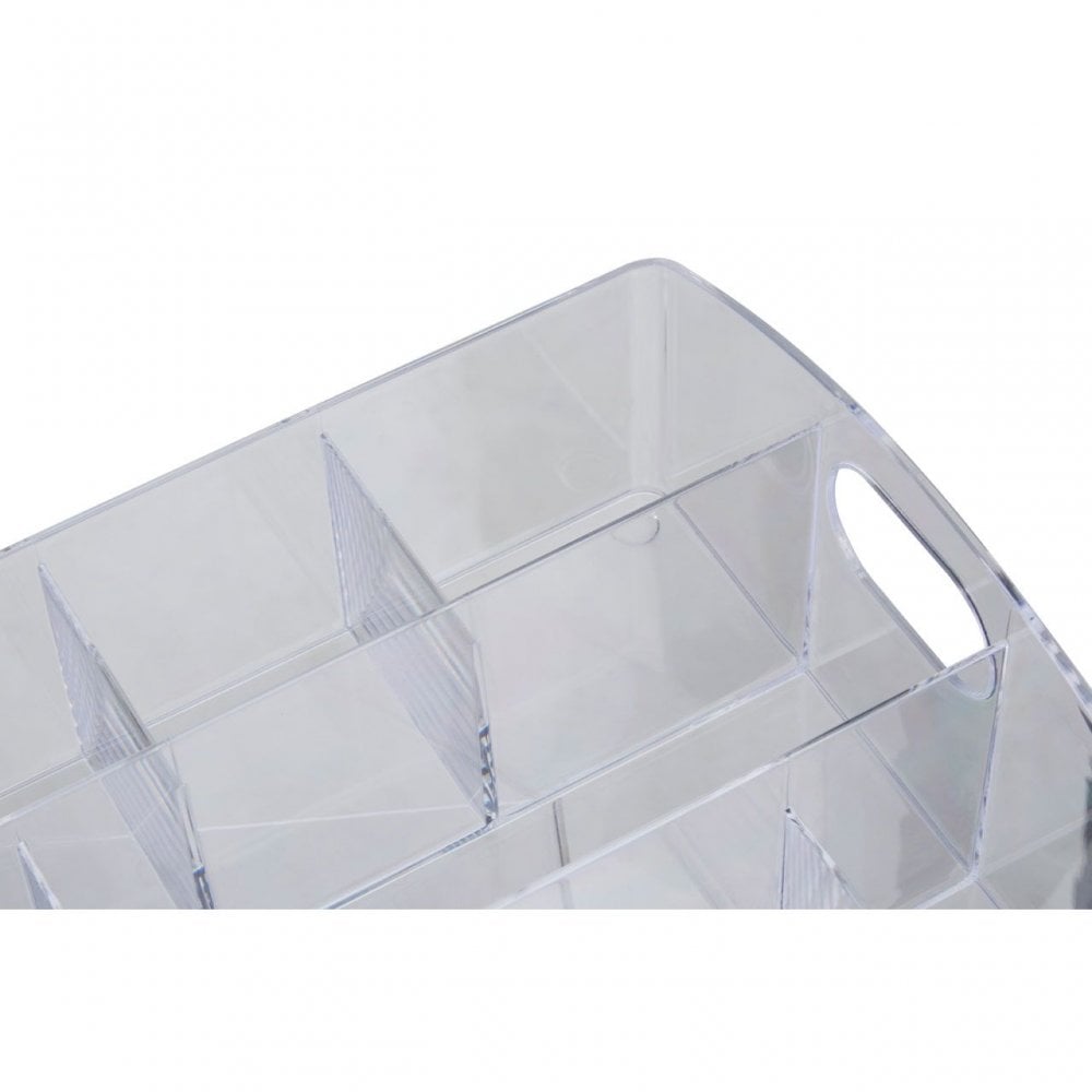 10 Compartment Clear Cosmetics Organiser