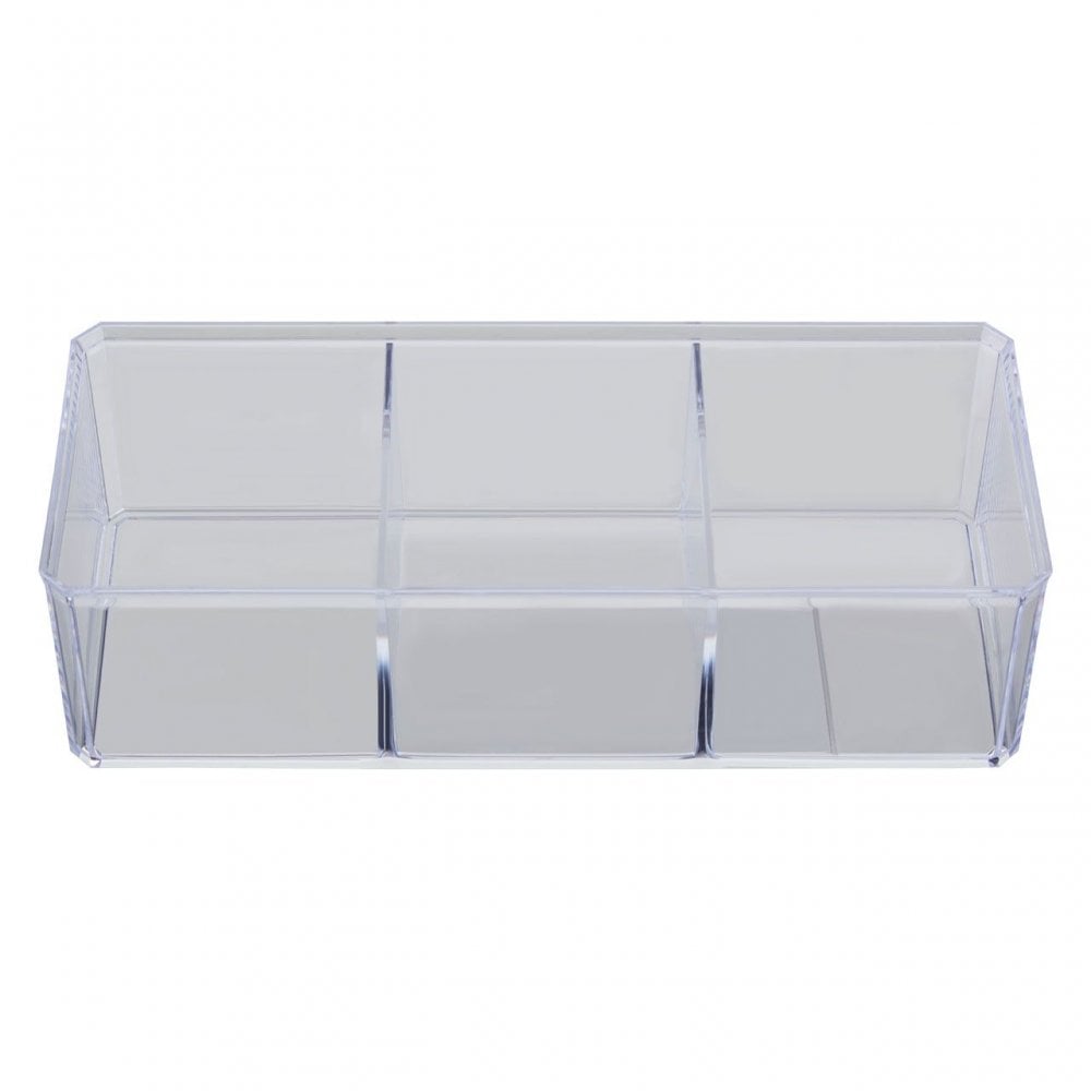 3 Compartment Cosmetics Organiser With Lid