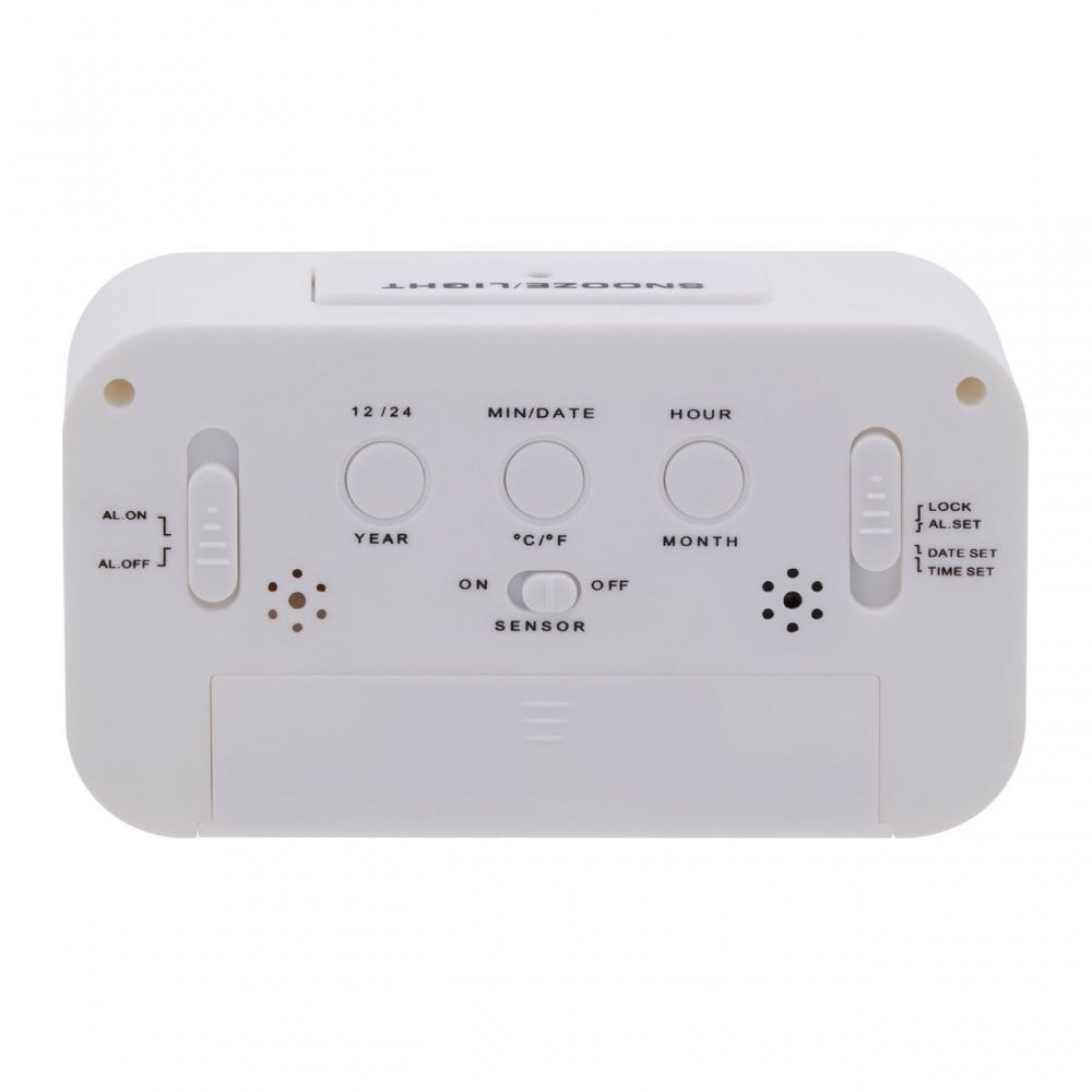 White Lcd Digital Clock