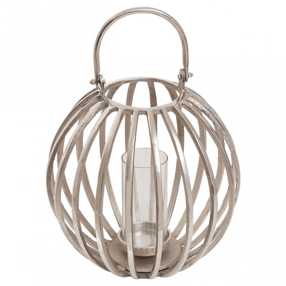 Aura Large Silver Lantern