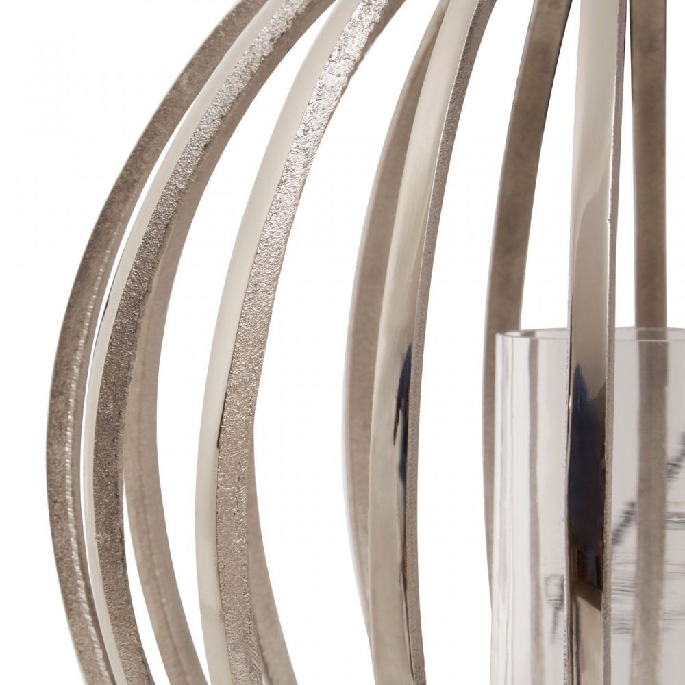 Aura Large Silver Lantern