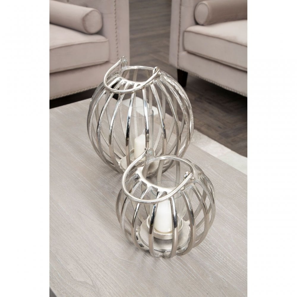 Aura Small Silver Lantern