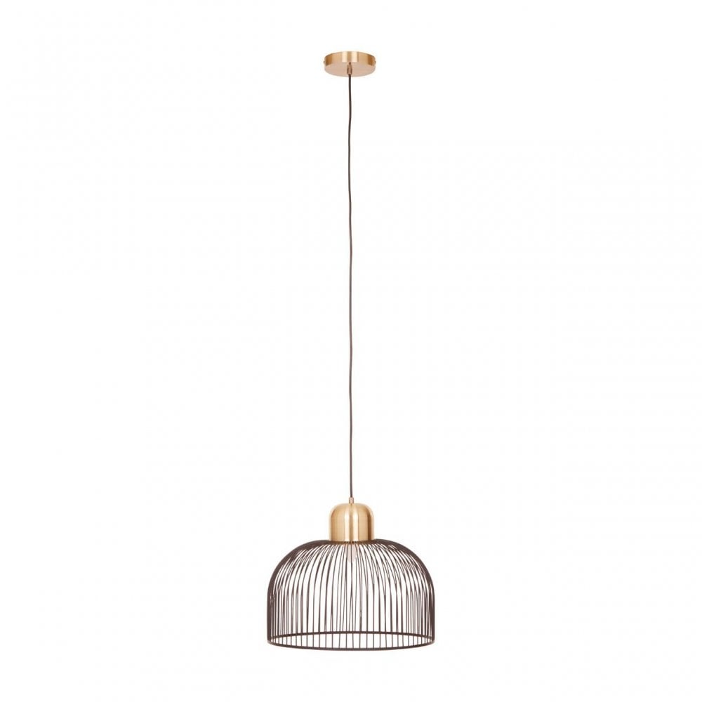 Lenno Black And Antique Brass Pendant Light