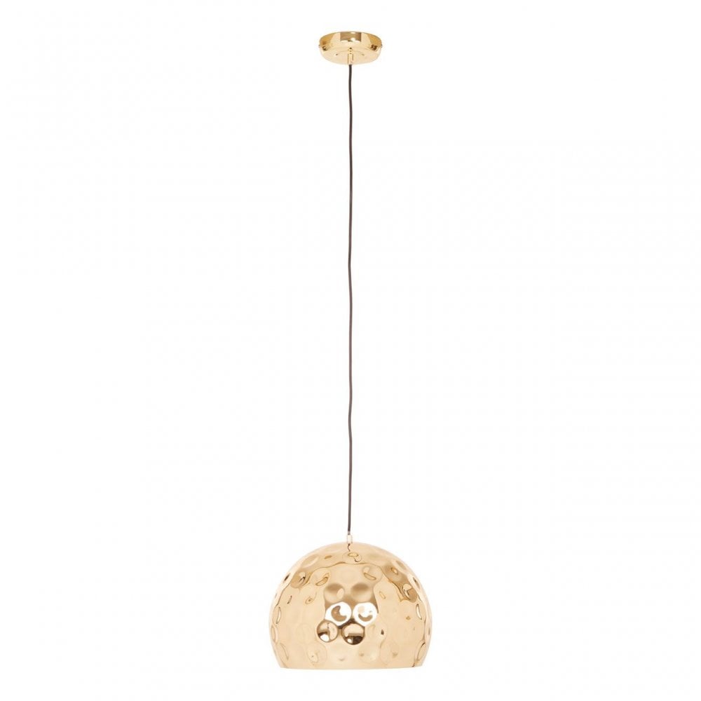 Leni Gold Finish Dome Pendant Light