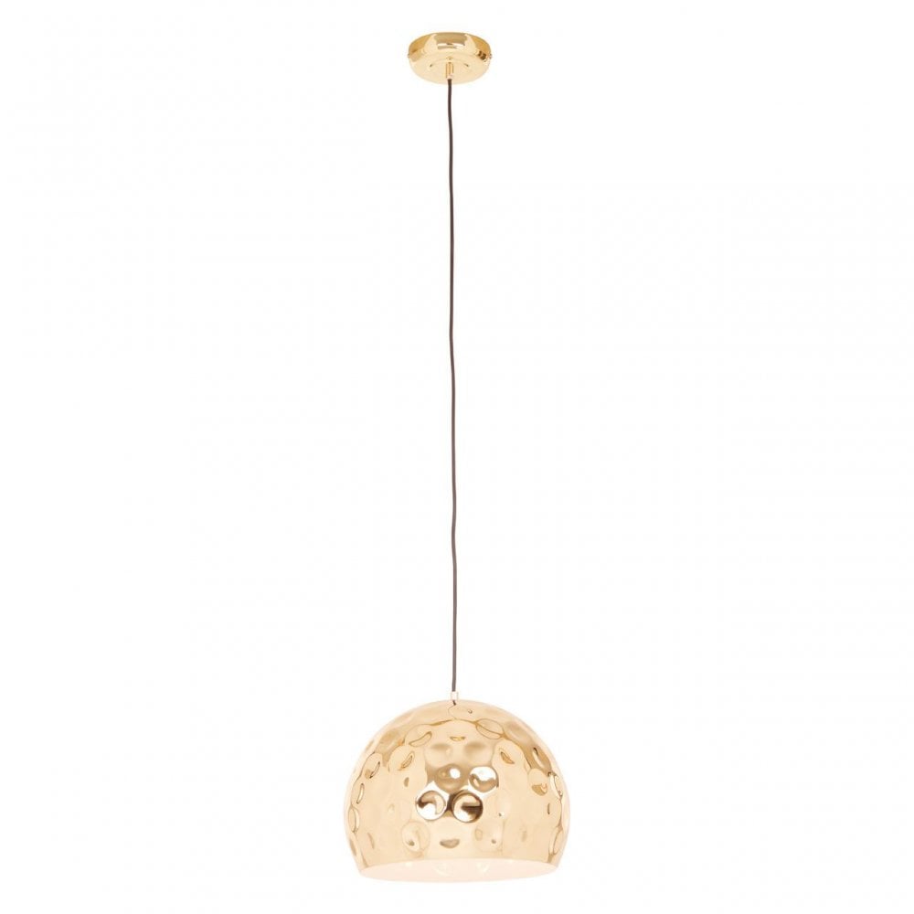 Leni Gold Finish Dome Pendant Light