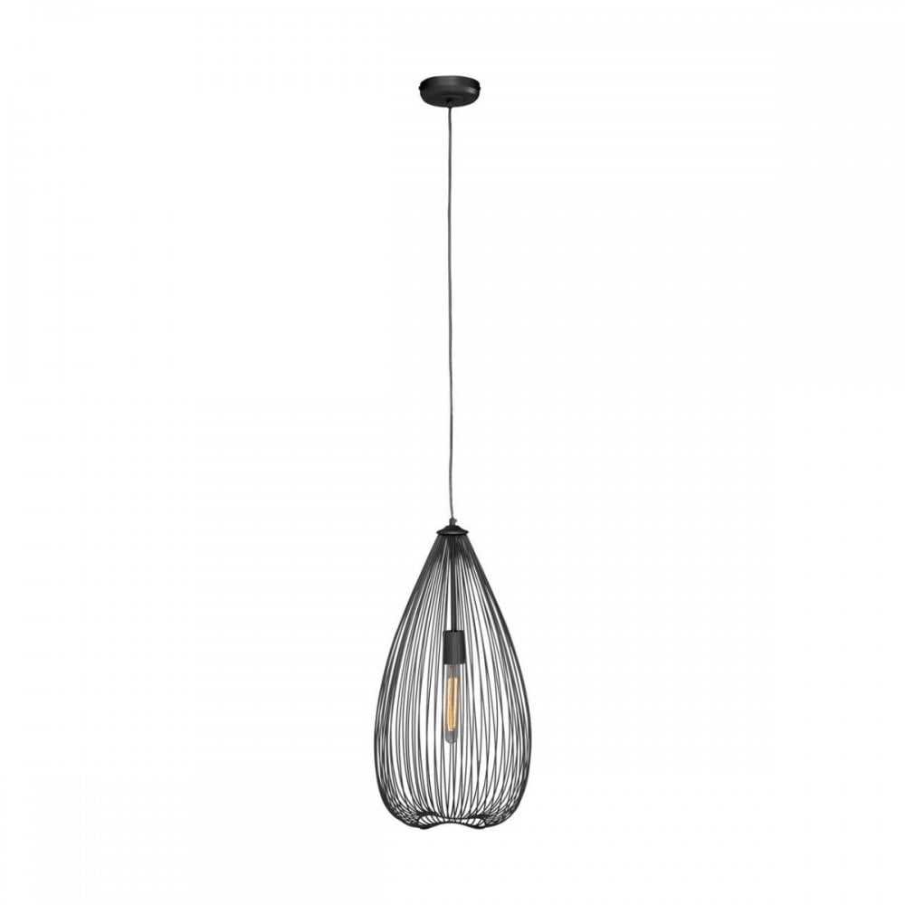 Lavis Teardrop Black Finish Pendant Light
