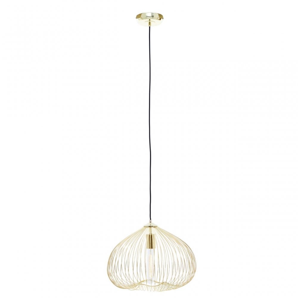 Lavis 1 Bulb Gold Finish Pendant Light