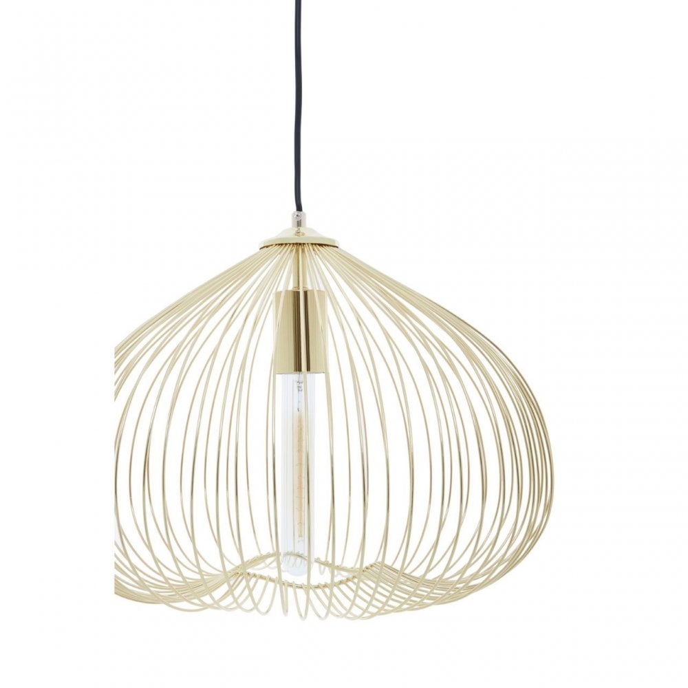 Lavis 1 Bulb Gold Finish Pendant Light