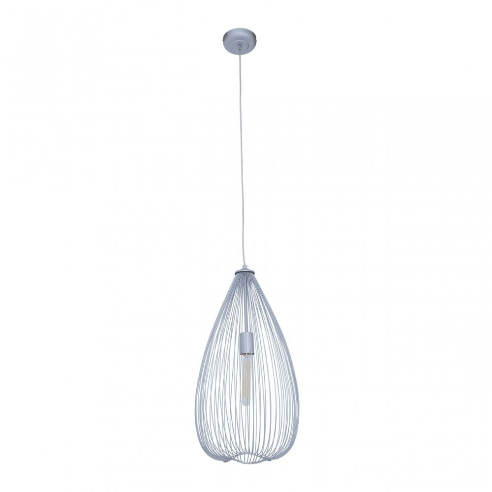 Lavis Teardrop Silver Pendant Light