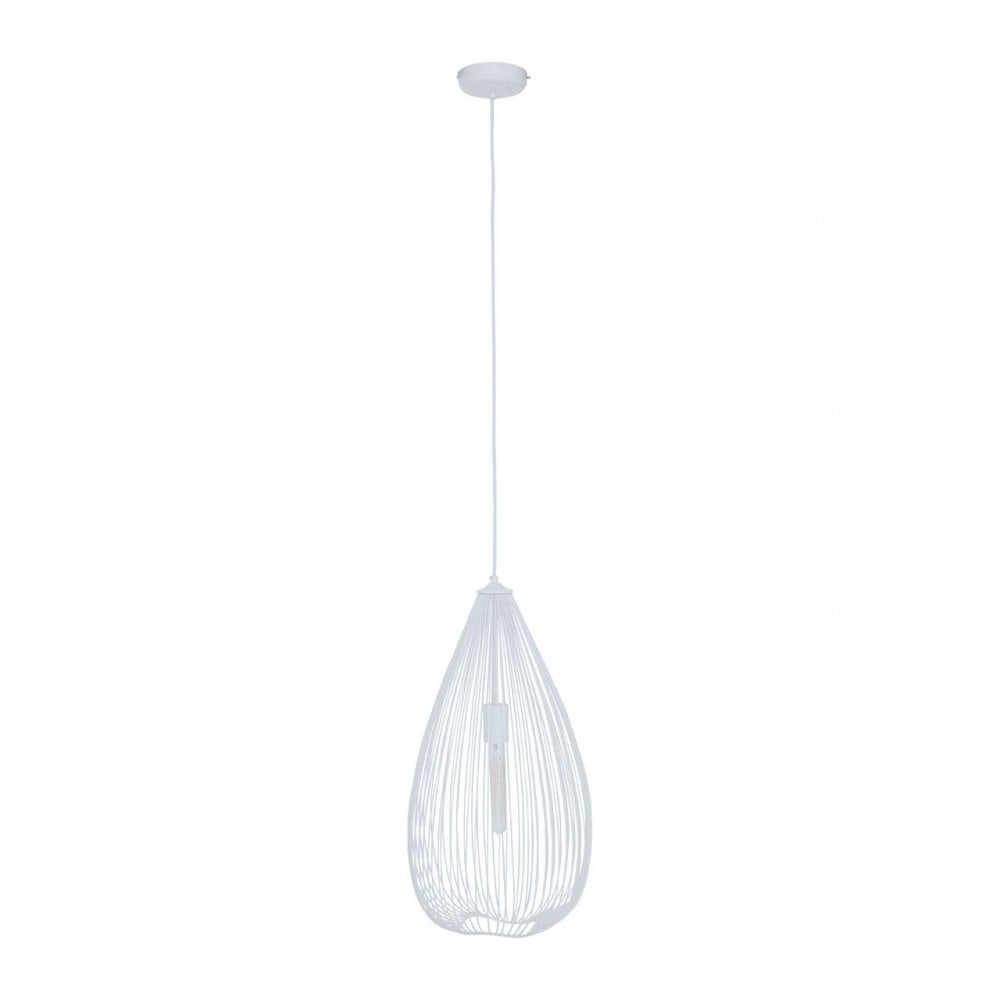 Lavis Teardrop White Pendant Light