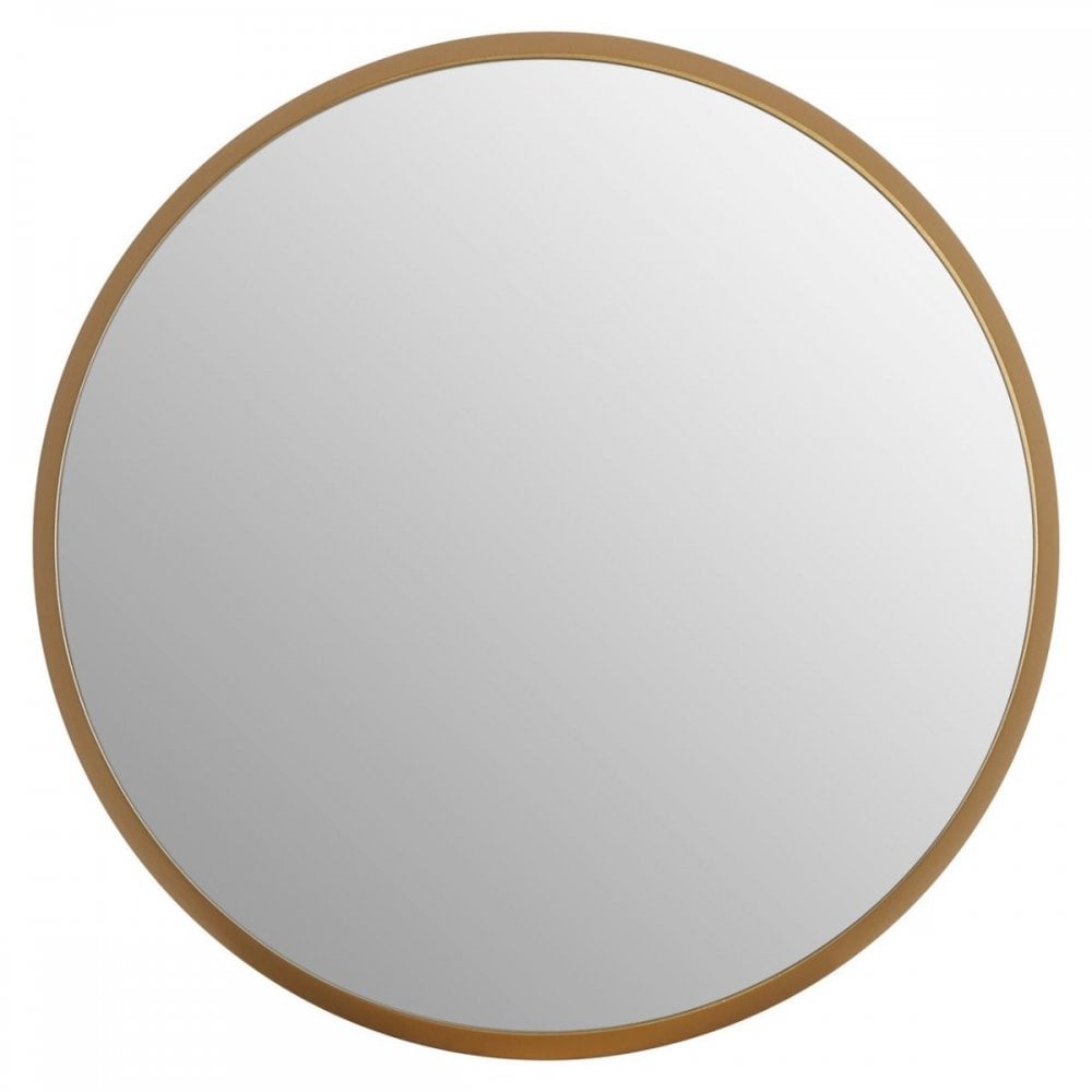 Large Round Wall Mirror With Gold Frame