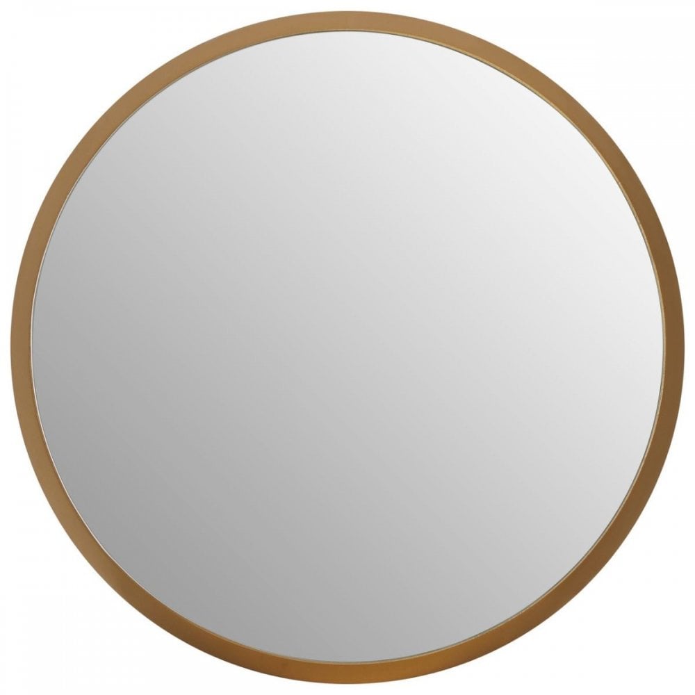 Medium Round Wall Mirror With Gold Frame