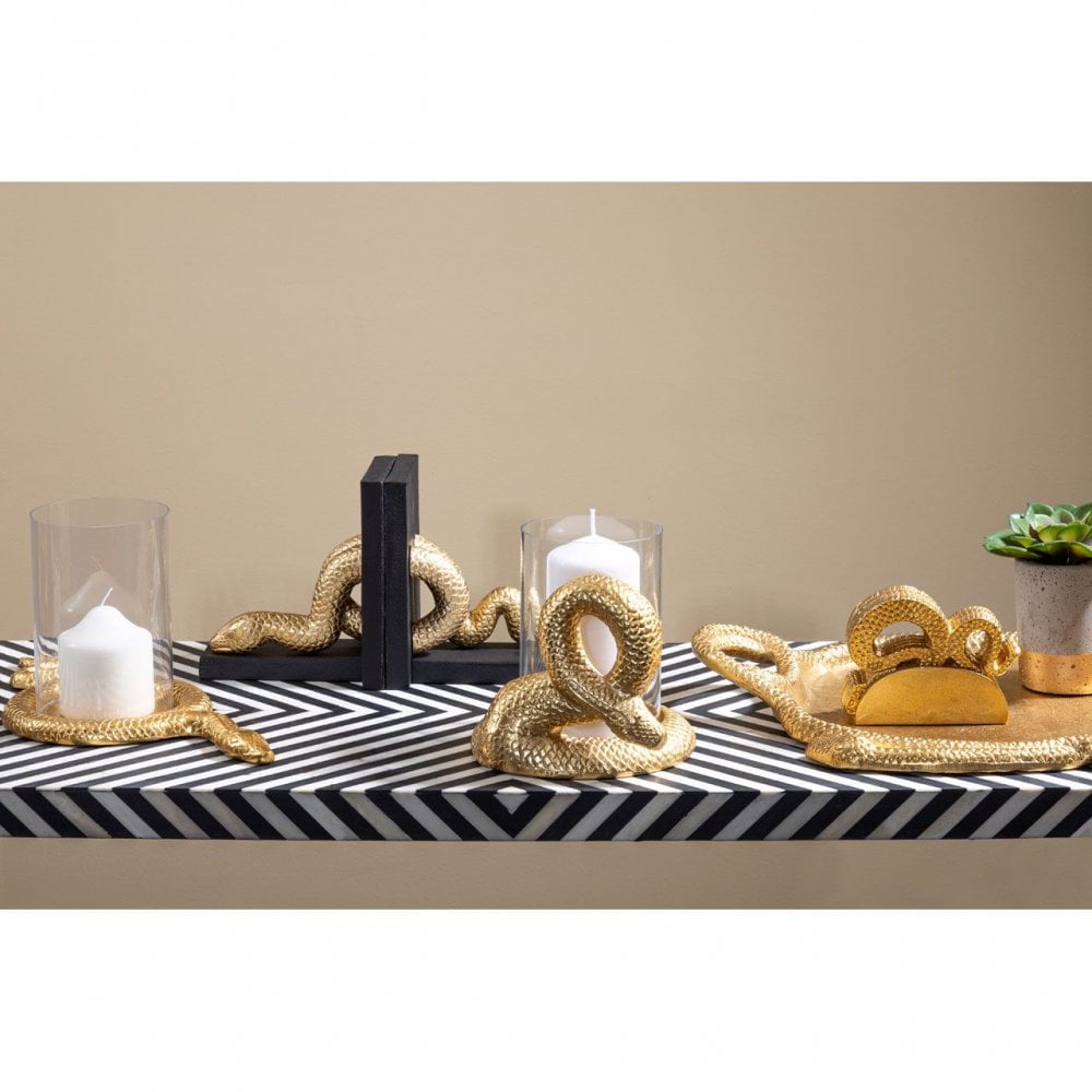 Serpent Gold Candle Holder