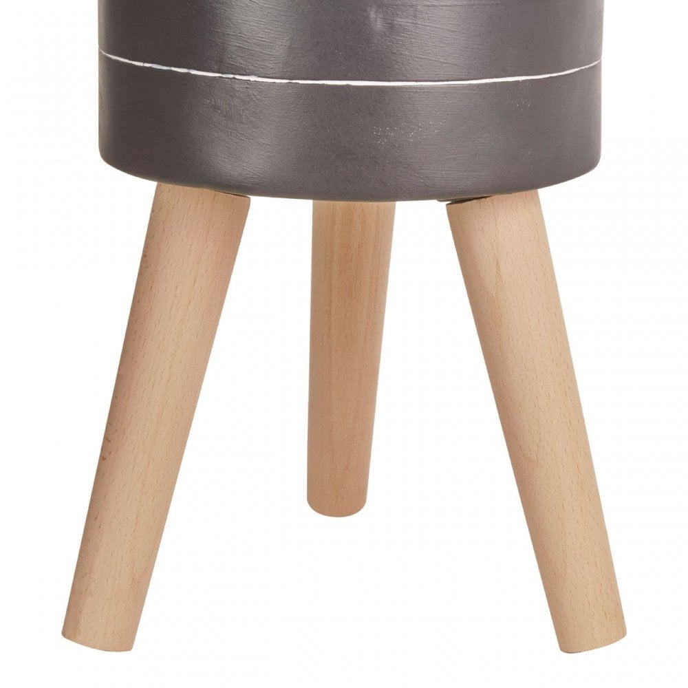 Darnell Small Black And White Finish Planter