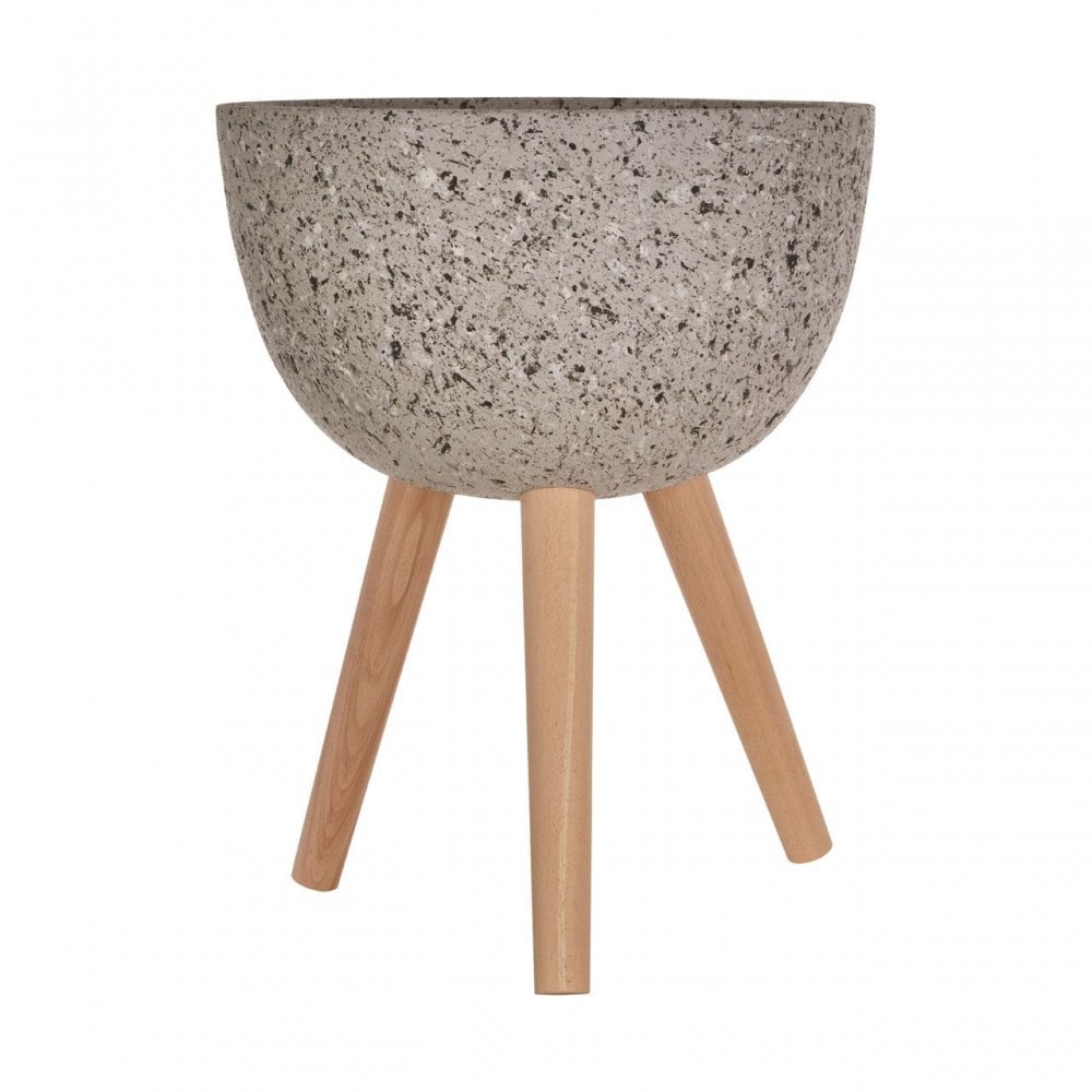 Darnell Medium Grey Speckled Planter