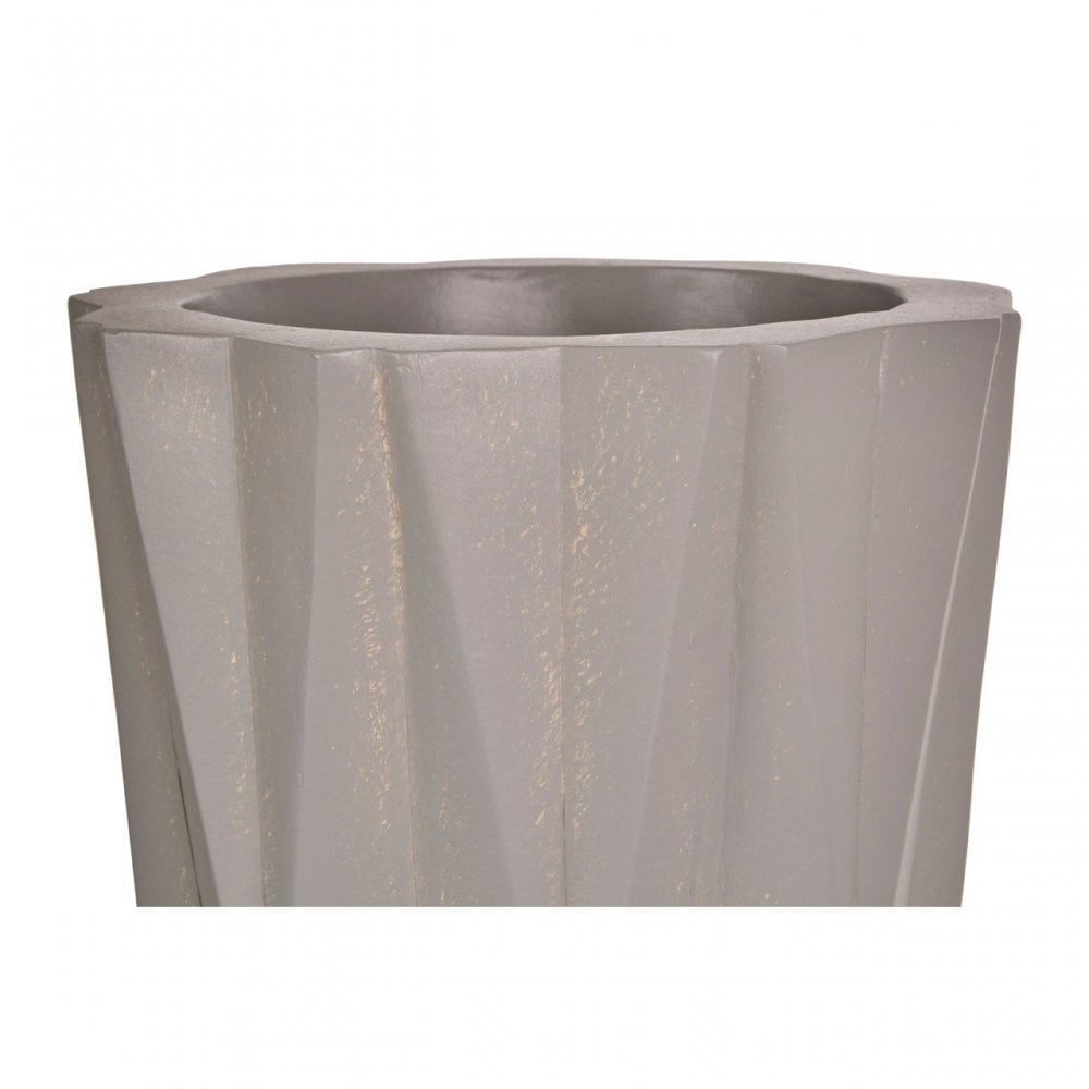 Darnell Small Grey Multifaceted Planter