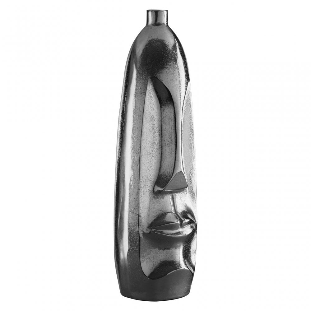 Viso Large Silver Finish Tall Vase