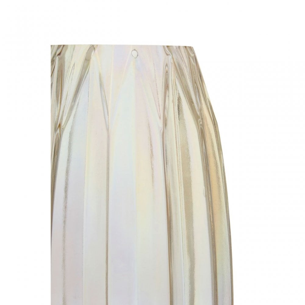 Petro Large Glass Vase With Iridescent Finish