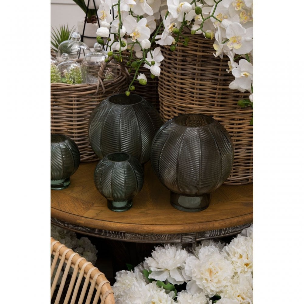 Complements Large Fern Green Glass Vase