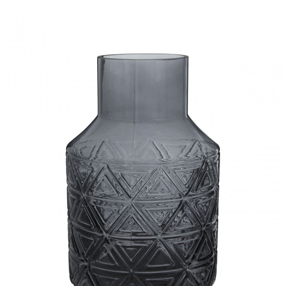 Complements Dakota Dark Grey Glass Vase