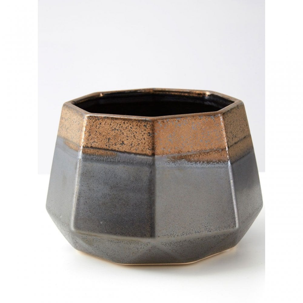 Jet Small Metallic Planter