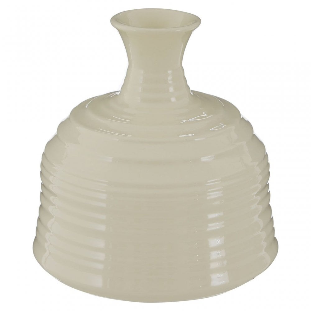Complements Cream Small Ribbed Ceramic Vase