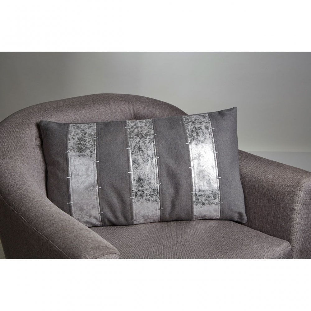 Kensington Townhouse Grey And Silver Cushion