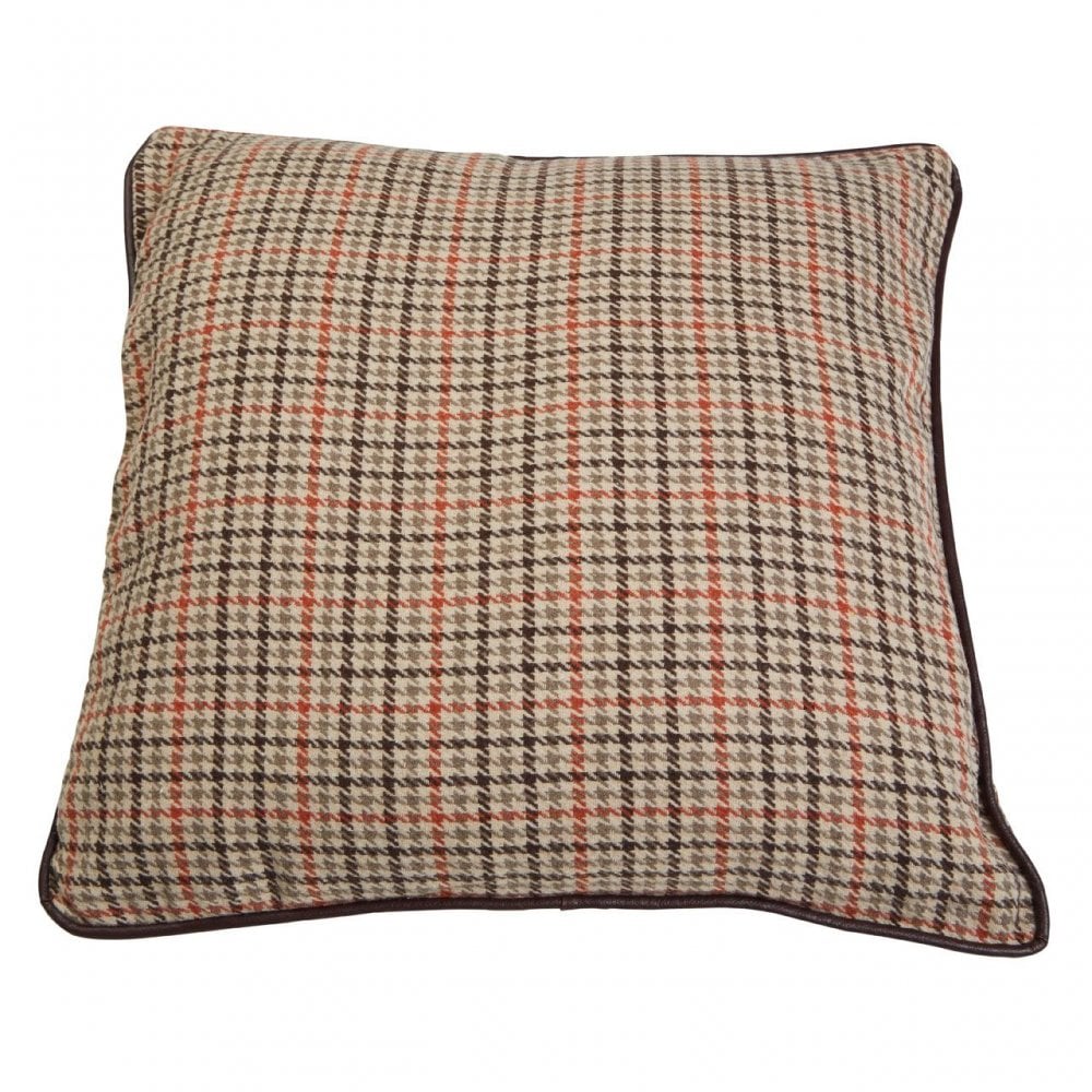 Heritage Large Beige Check Cushion