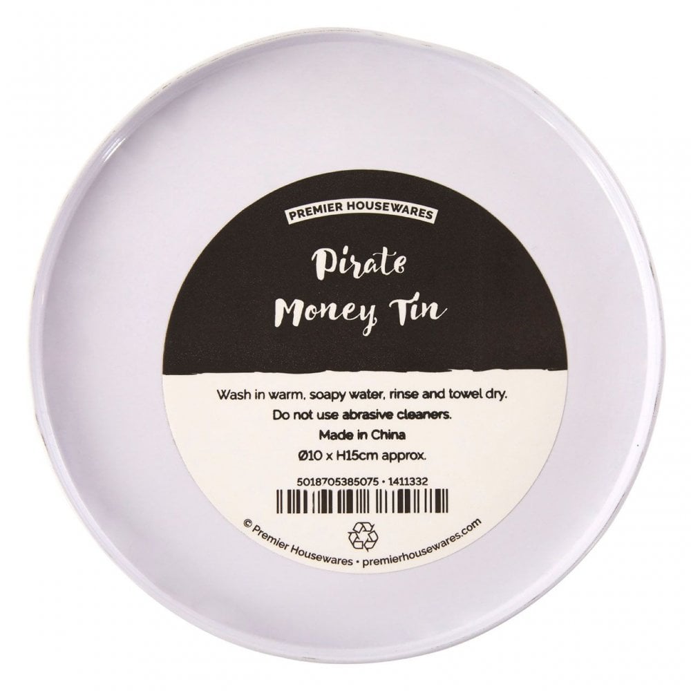 Pirate Round Money Tin