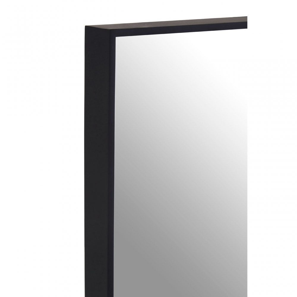 Matt Black Small Square Wall Mirror