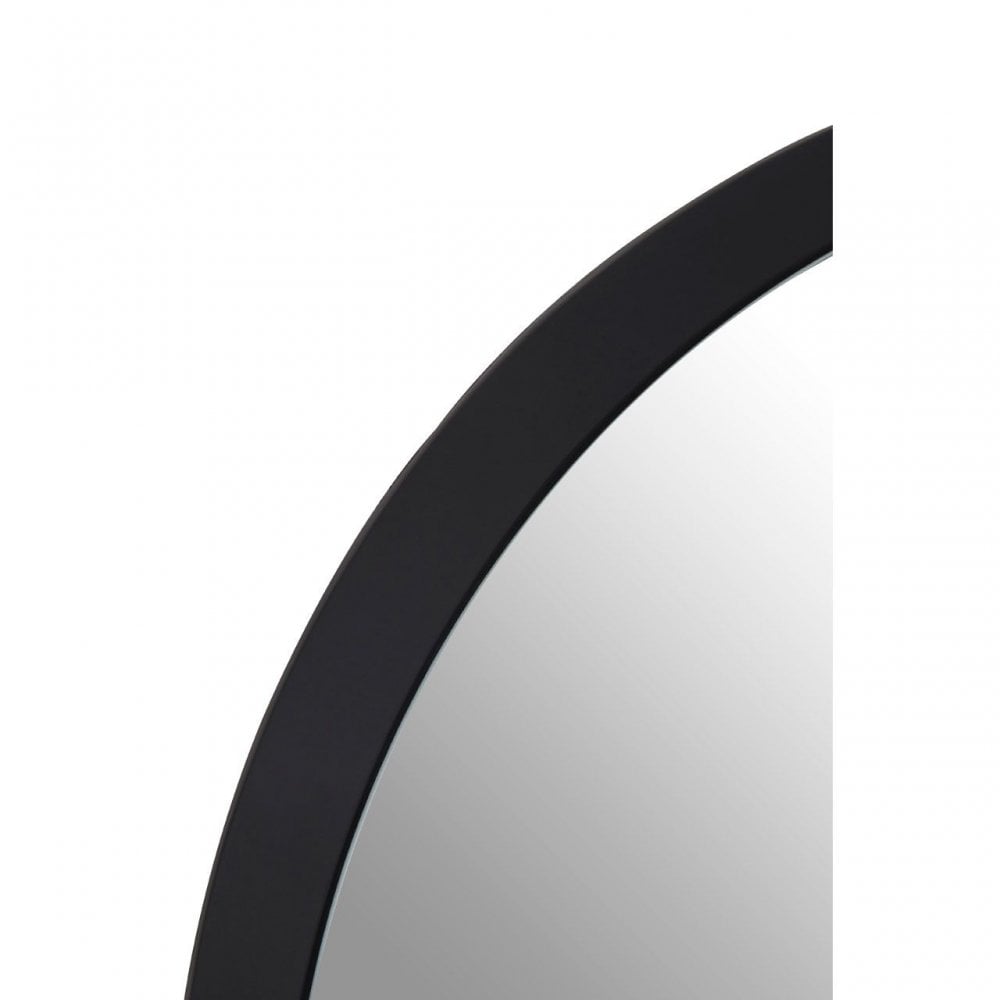 Athena Discus Large Black Wall Mirror