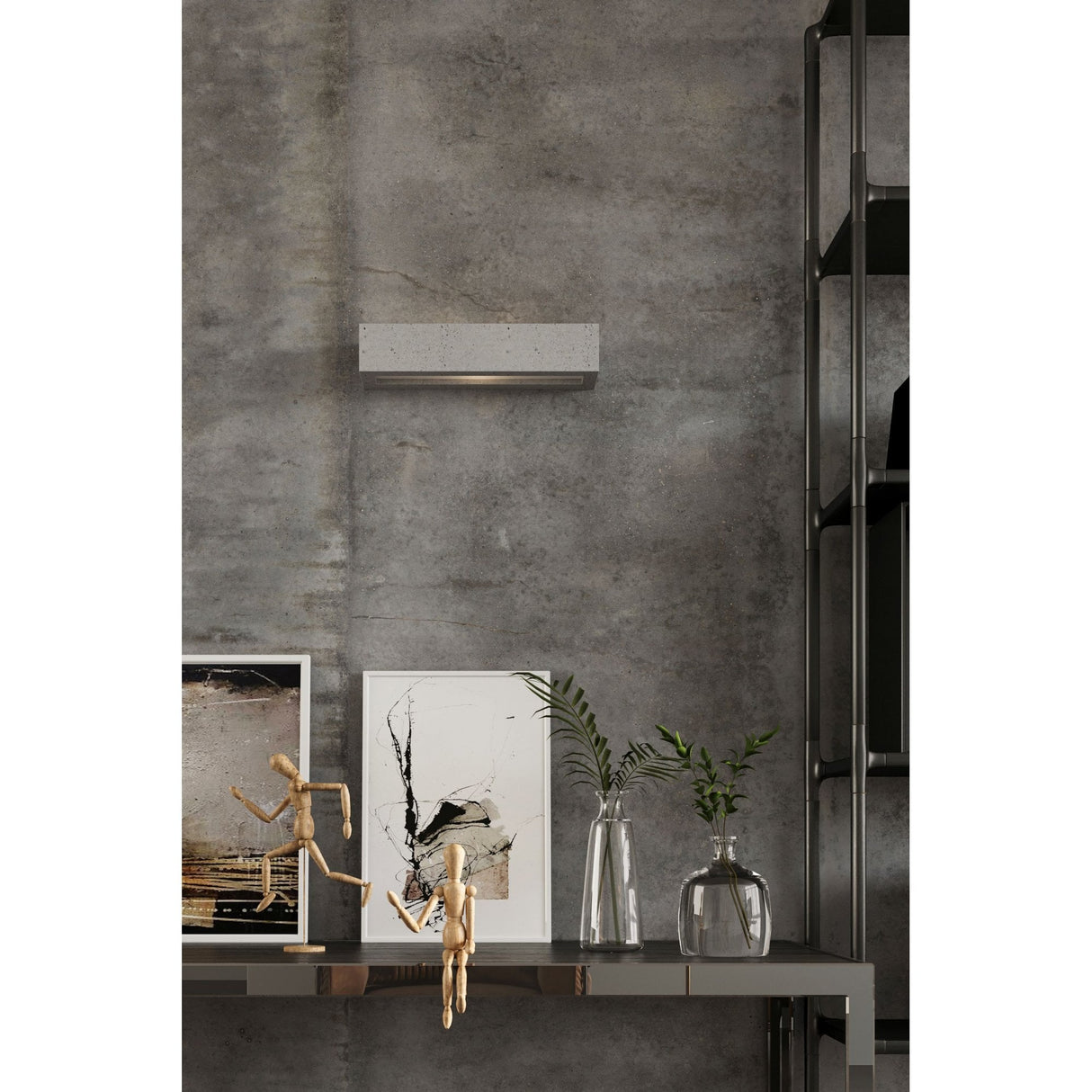 Concrete Elegance: Vega LED Dual-Illumination Wall Light in Grey