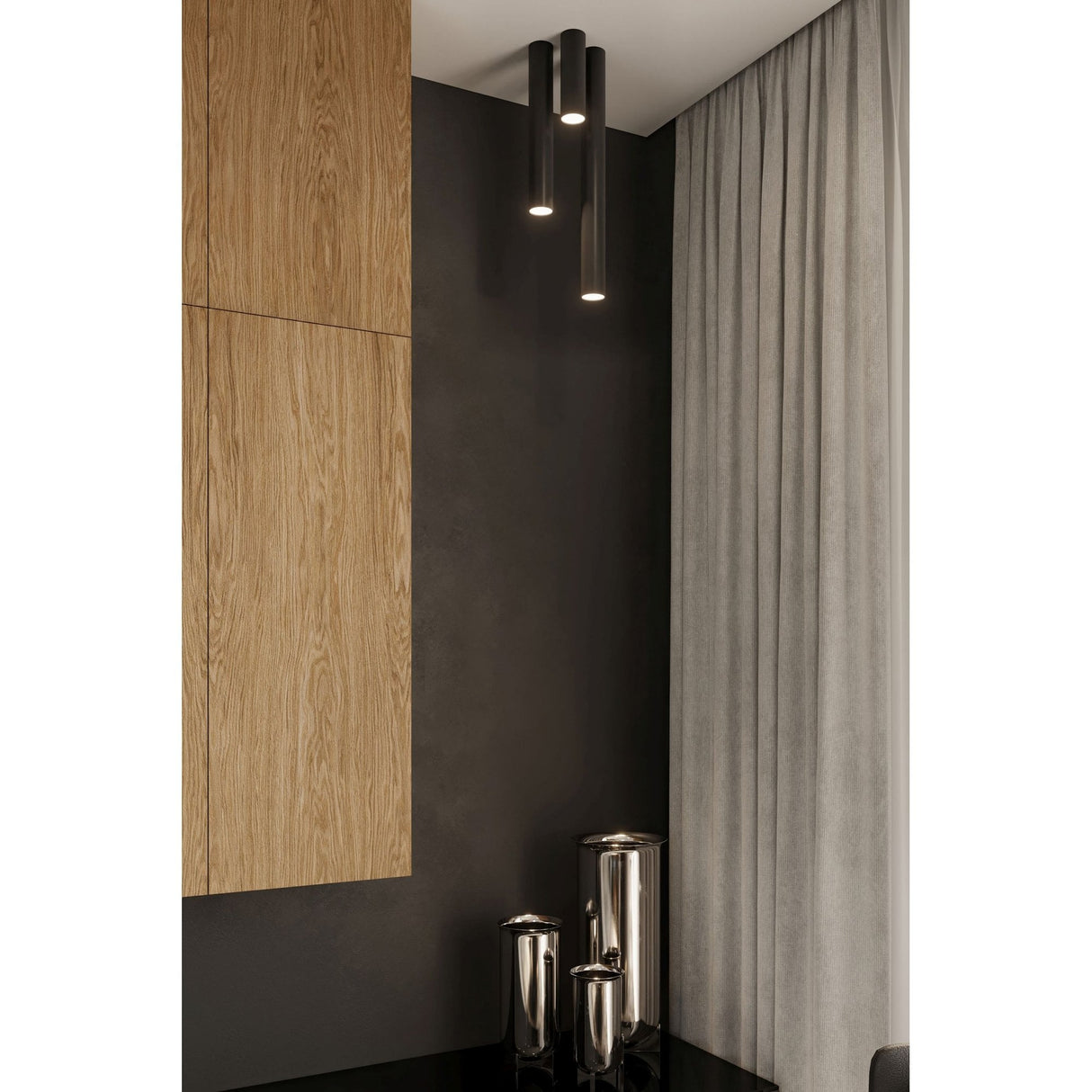 Black Steel Lagos Ceiling Light 20