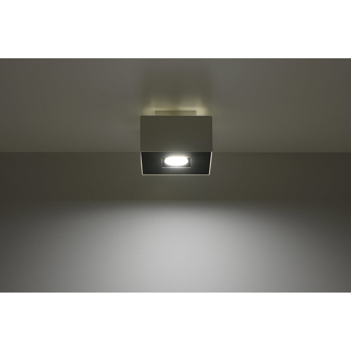 Contemporary White Steel Ceiling Light Fixture