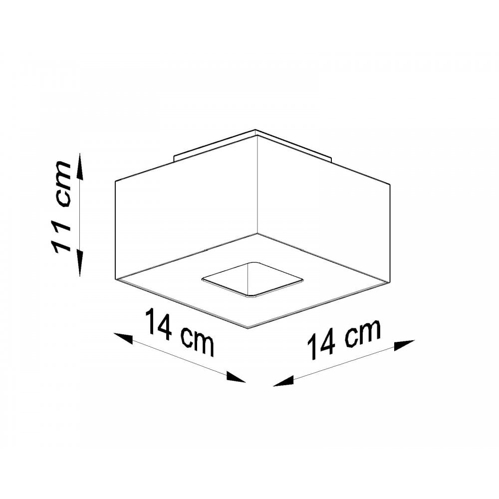Contemporary White Steel Ceiling Light Fixture