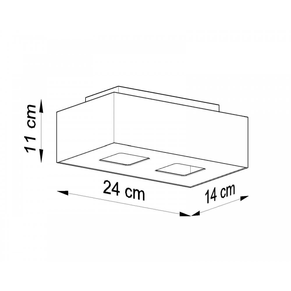 White Steel Mono Ceiling Light - Modern Dual Fixture