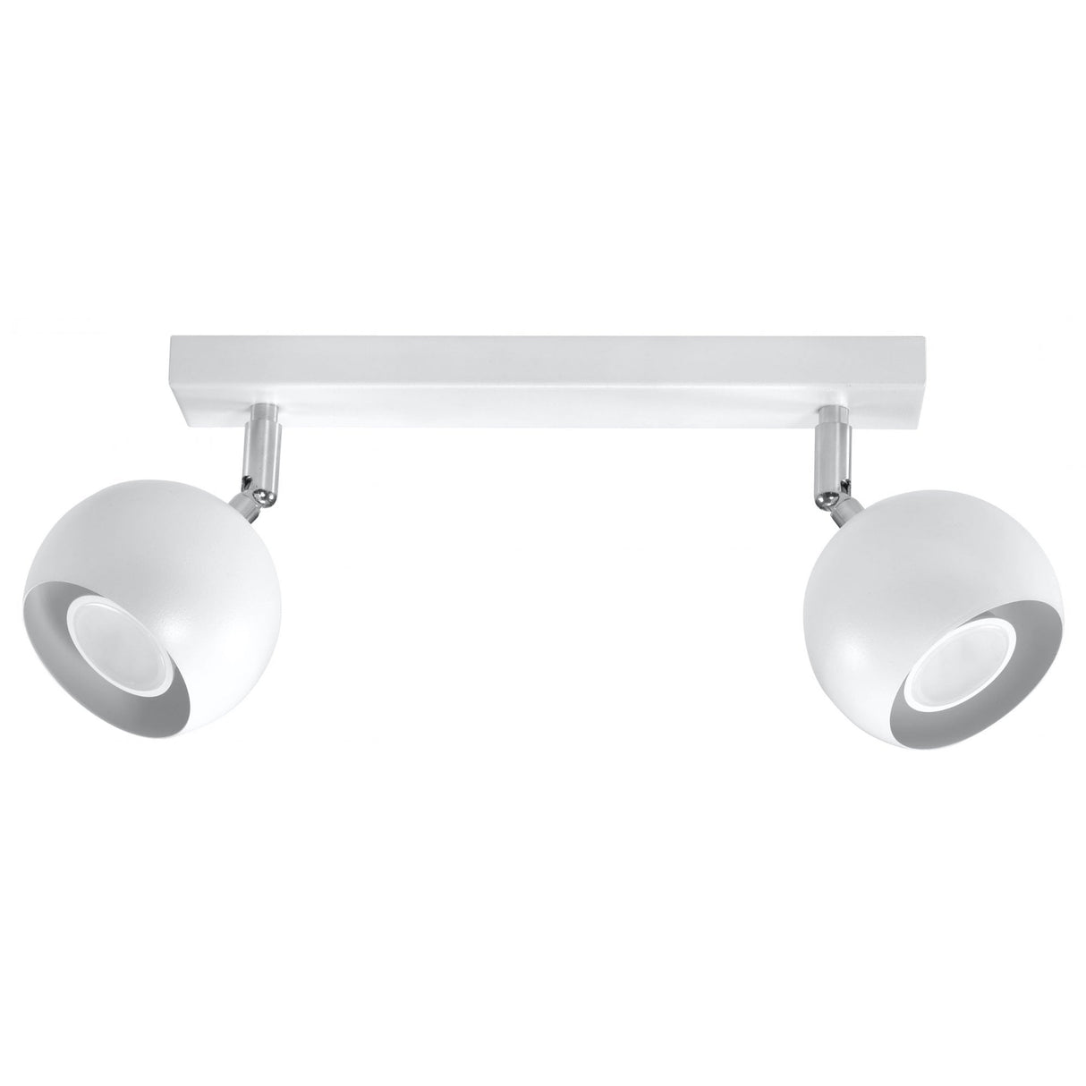 Modern White Dual Light Steel Ceiling Fixture