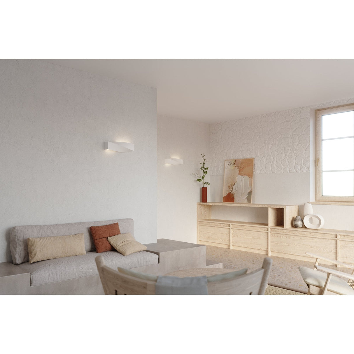 Modern Ceramic Wall Light in White