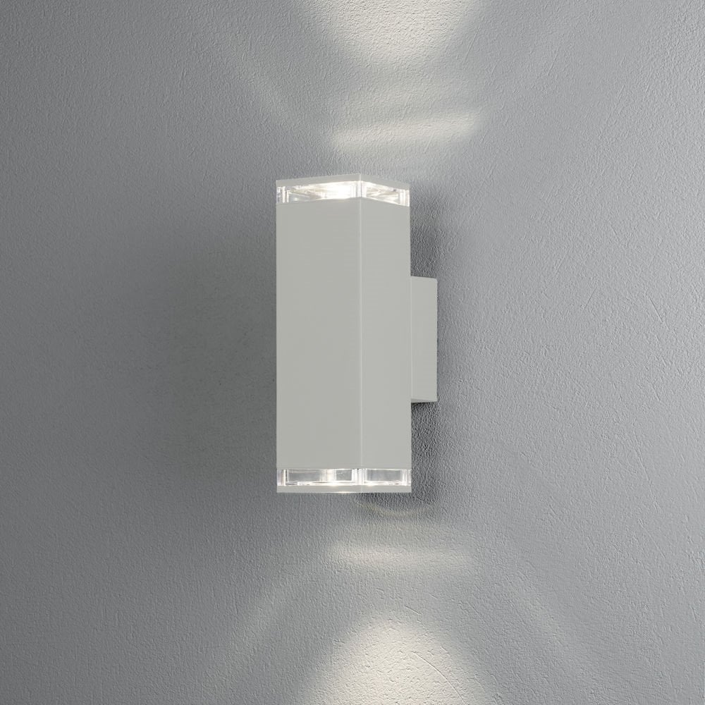 Pollux Modern White Wall Sconce with Dual GU10 Light Sources