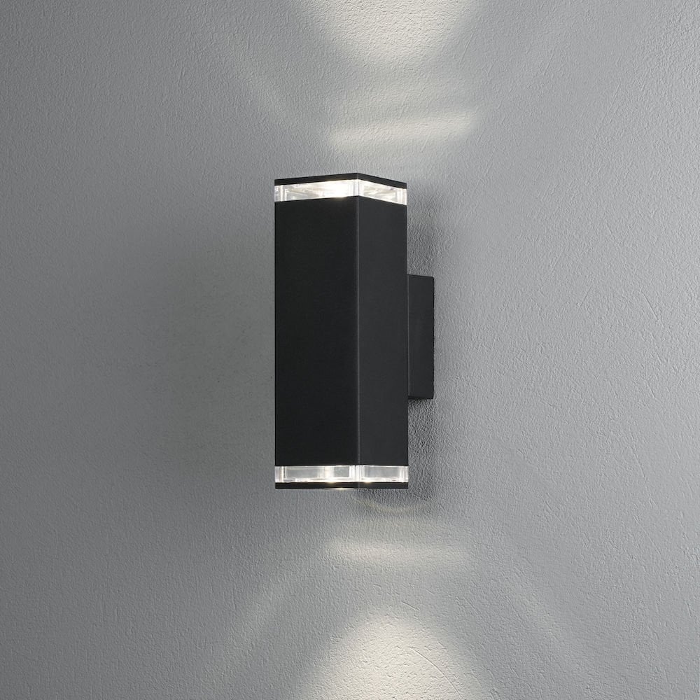 Sleek Black Pollux Modern Wall Light GU10