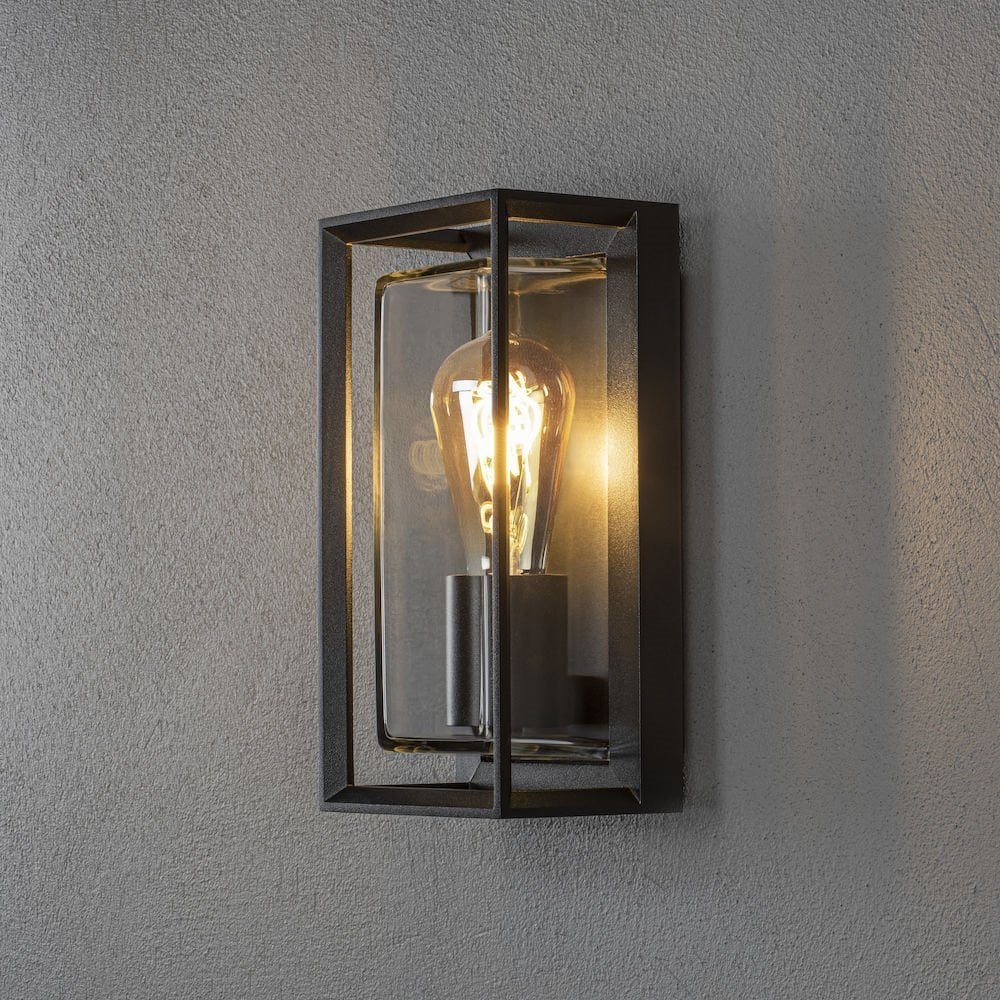 Brindisi Modern Black Aluminum Wall Lantern