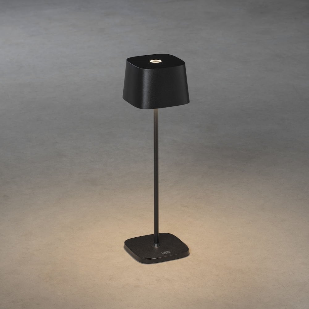 Capri Black USB Rechargeable Table Lamp