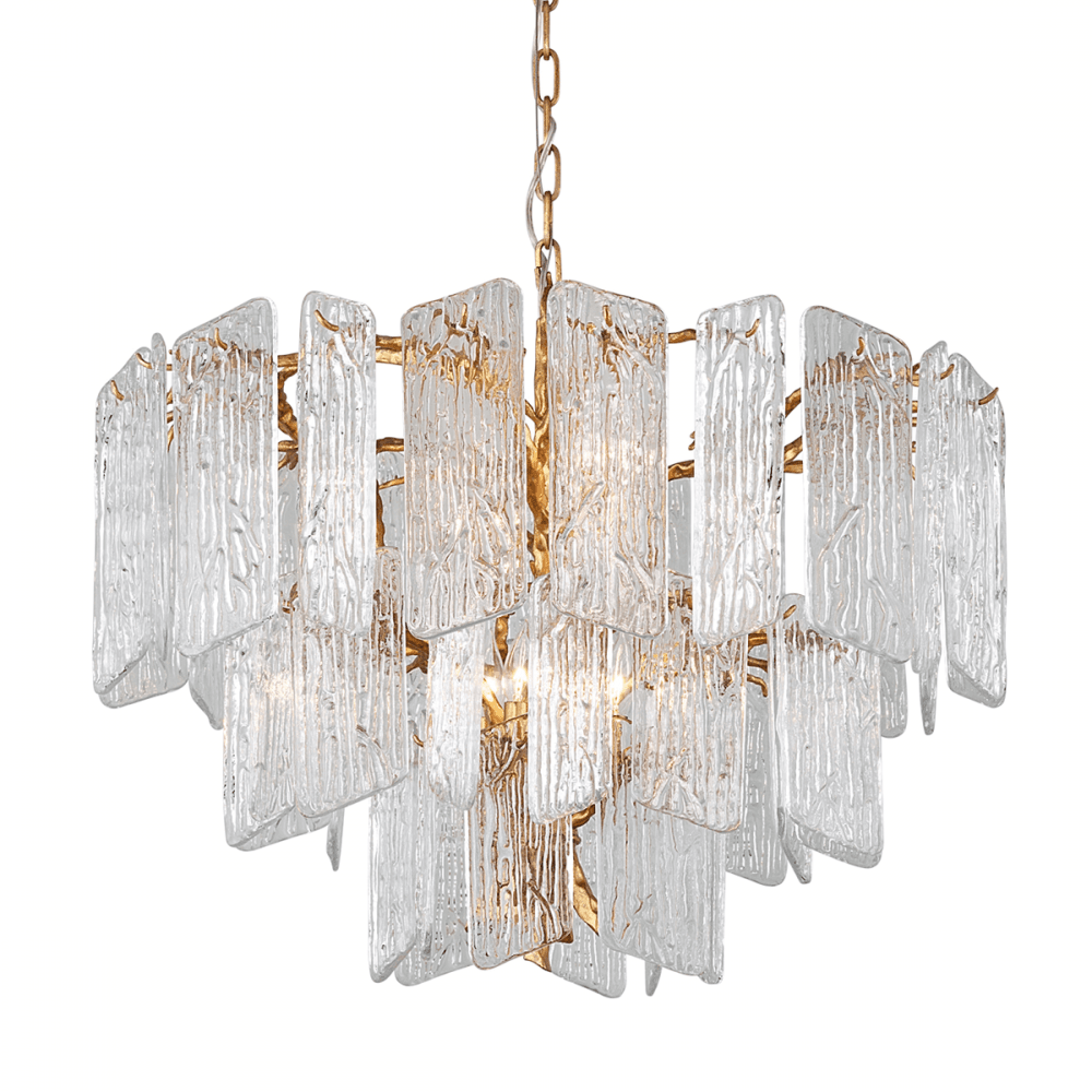 Piemonte Royal Gold 8-Light Handcrafted Iron Chandelier